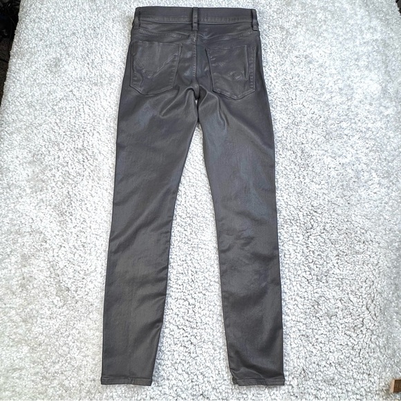 Hudson Nico Midrise Super Skinny Ankle. Waxed Coated gray. WMA407GWF. 26 - Picture 2 of 12